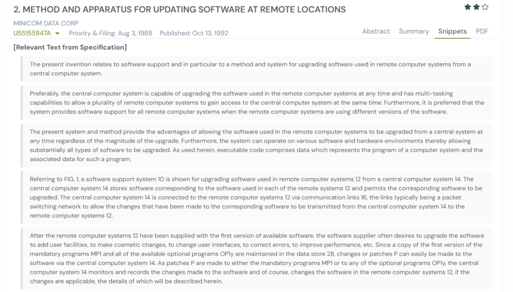 GPS snapshot of relevant snippets from UDS5155847A