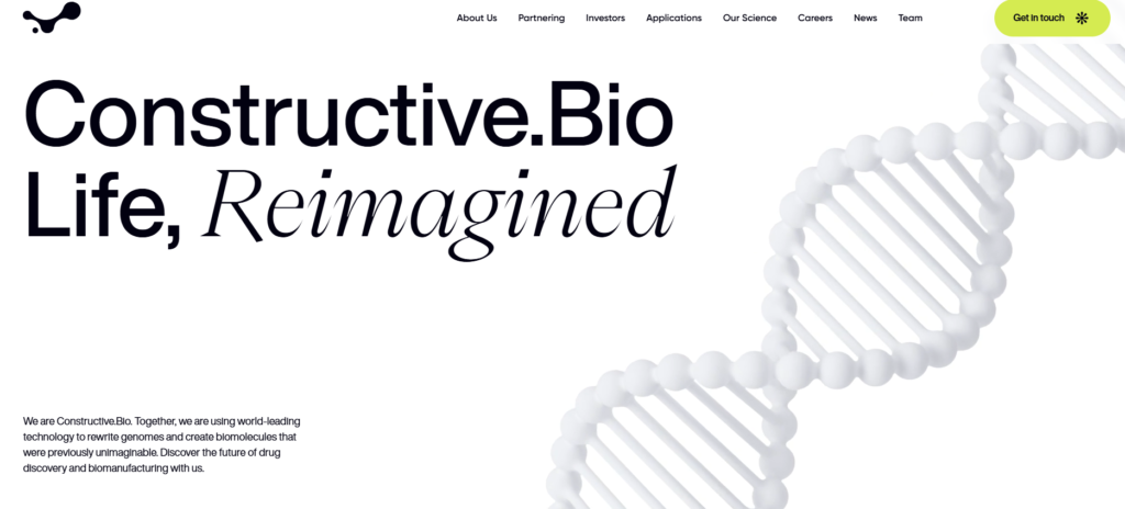 Constructive Bio | Top Synthetic biology companies