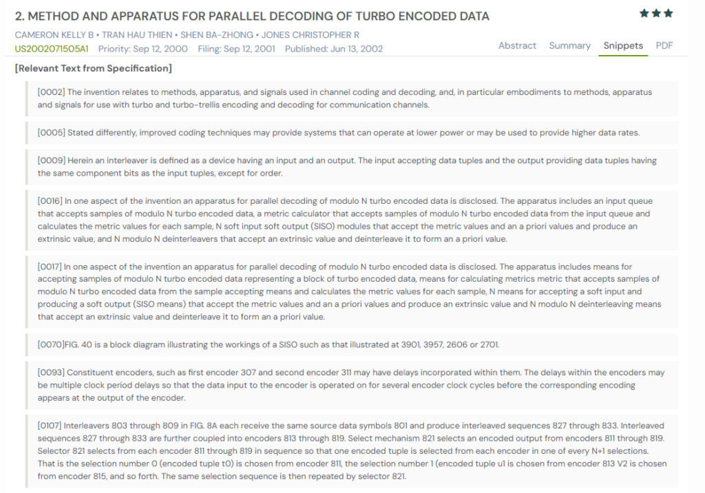 turbo code decoder patent