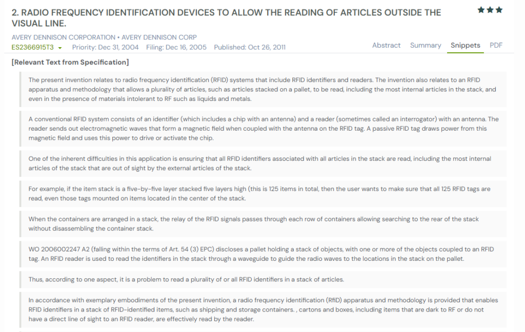GPS snapshot showing mapping with ES2366915T3