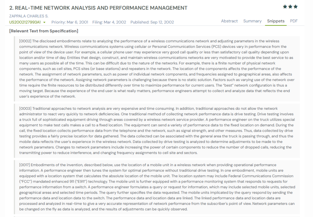 GPS snapshot showing mapping with US2002127993A1