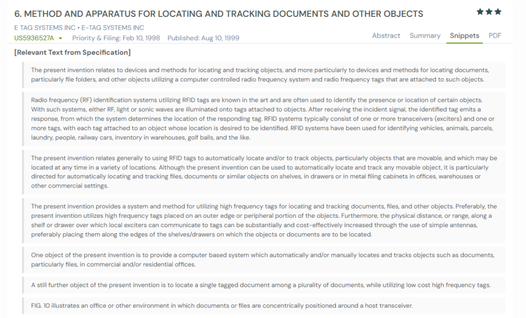 GPS snapshot showing mapping with US5936527A