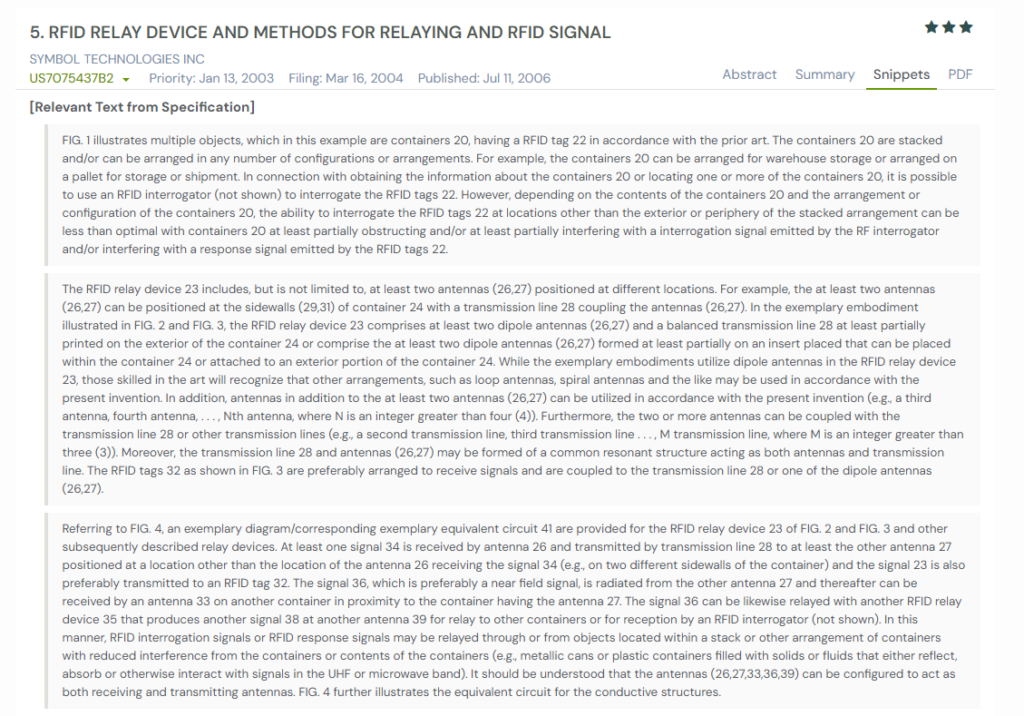 GPS snapshot showing mapping with US7075437B2