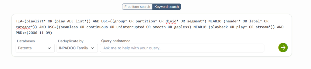 Keyword search on GPS tool for a query