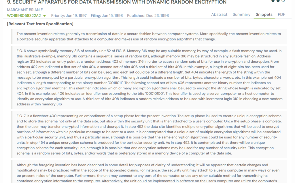 GPS snapshot of snippet of WO1998058322A2