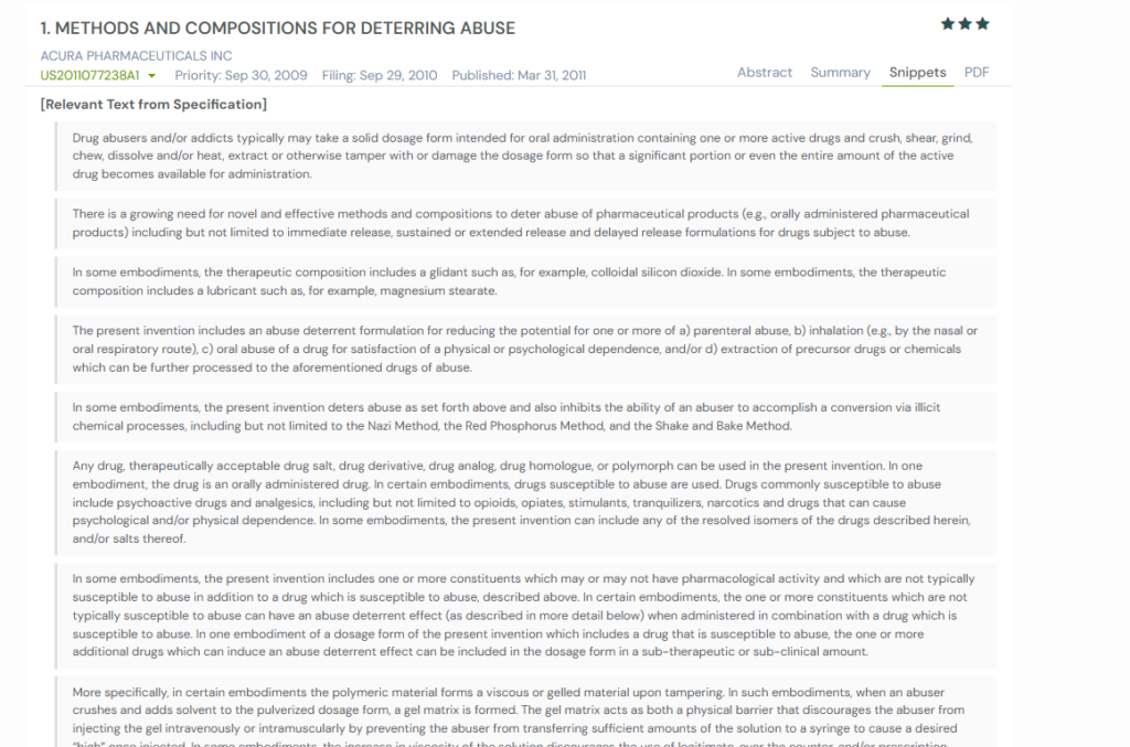 GPS snapshot of US2022077238A1 Snippet