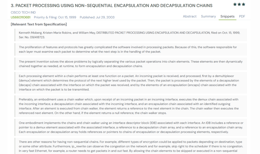 GPS snapshot of US6601106B1 snippet