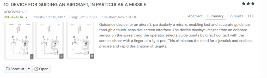 GPS snapshot of US6142410A summary