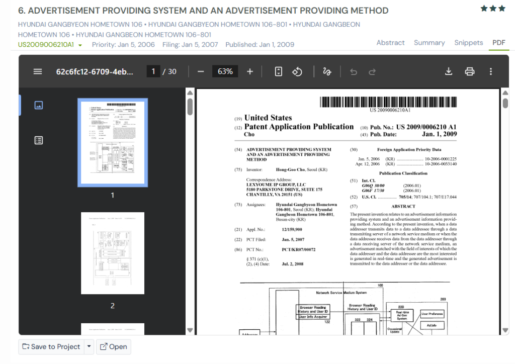GPS snapshot of US2009006210A1 PDF
