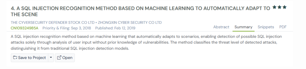 GPS Snapshot of CN109324985A Summary