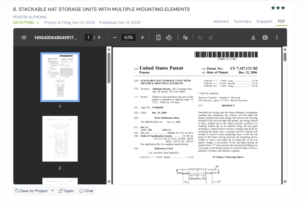 GPS snapshot of US7147112B2 PDF