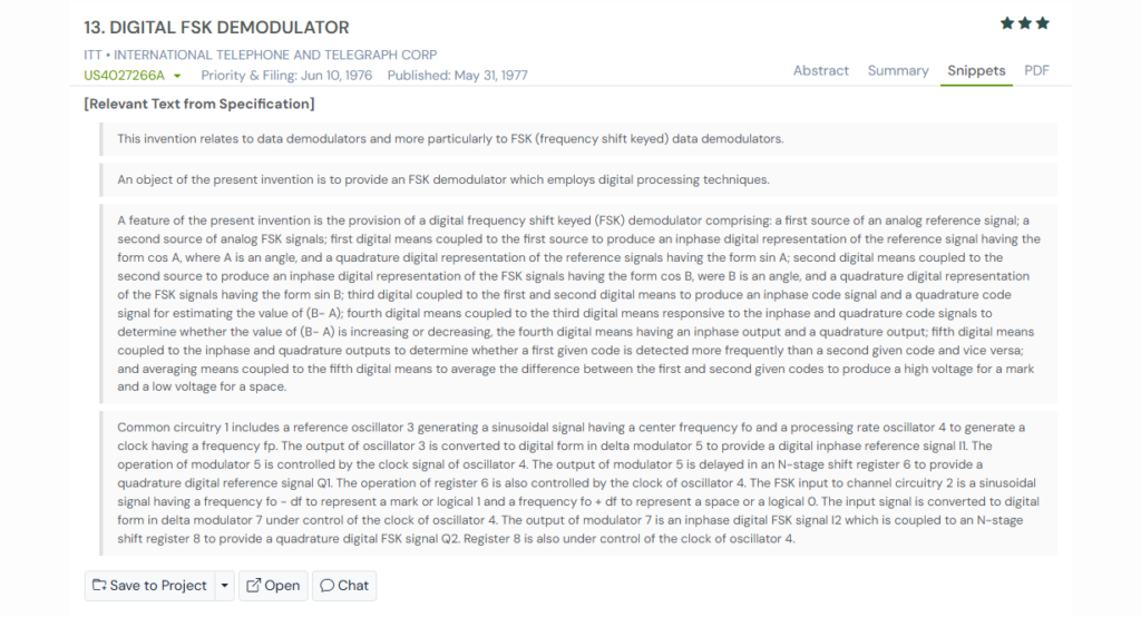 GPS snapshot of US4027266A snippets